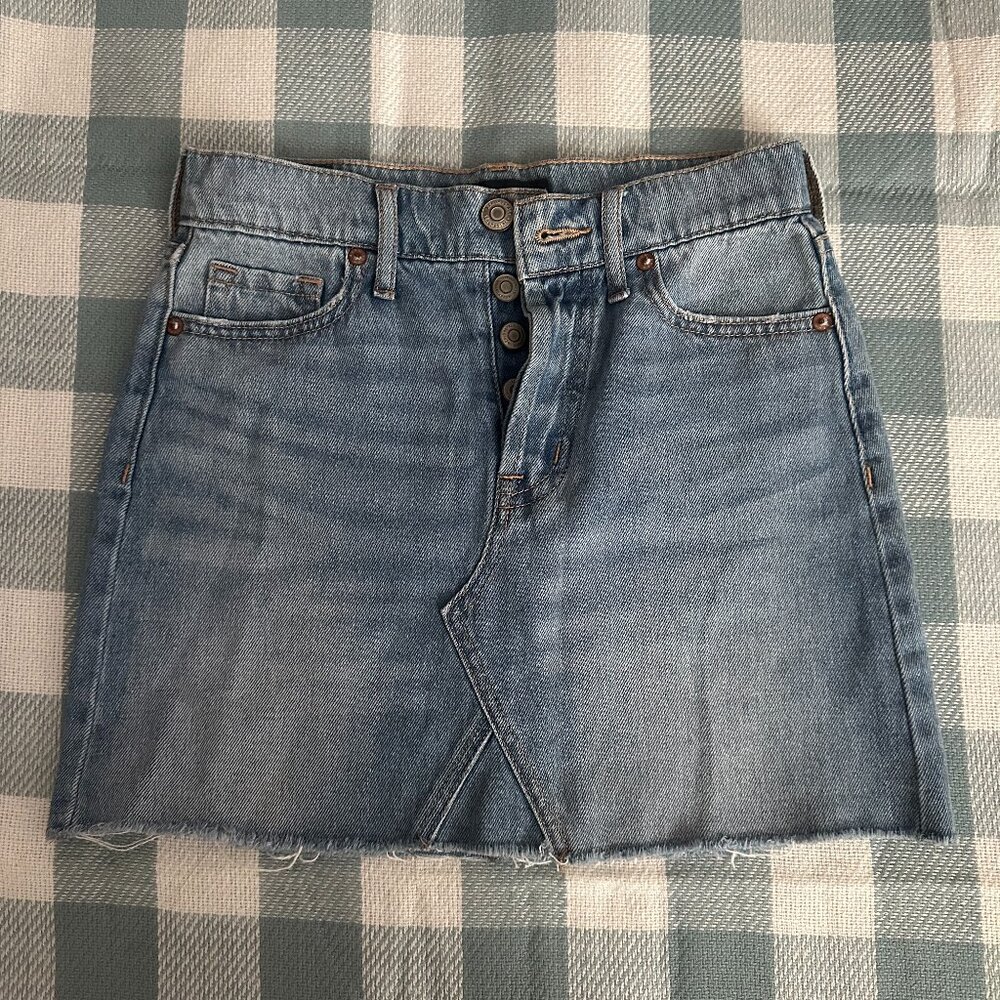 AERO High Rise Mini Jean Skirt Size 00